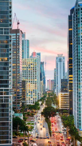 istock Miami Brickell avenue at dusk winter aerial view 660532776