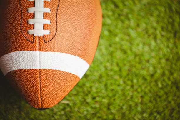 istock Close up of rugby ball 660550136