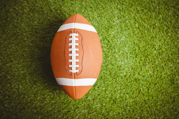 istock Close up of rugby ball 660550276