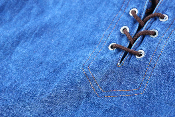 istock blue jeans texture with tied rope 660560118
