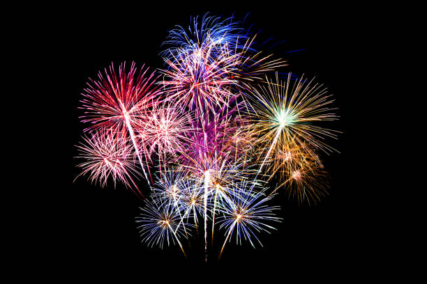 istock Fireworks light up in the sky, dazzling scene. 660583318