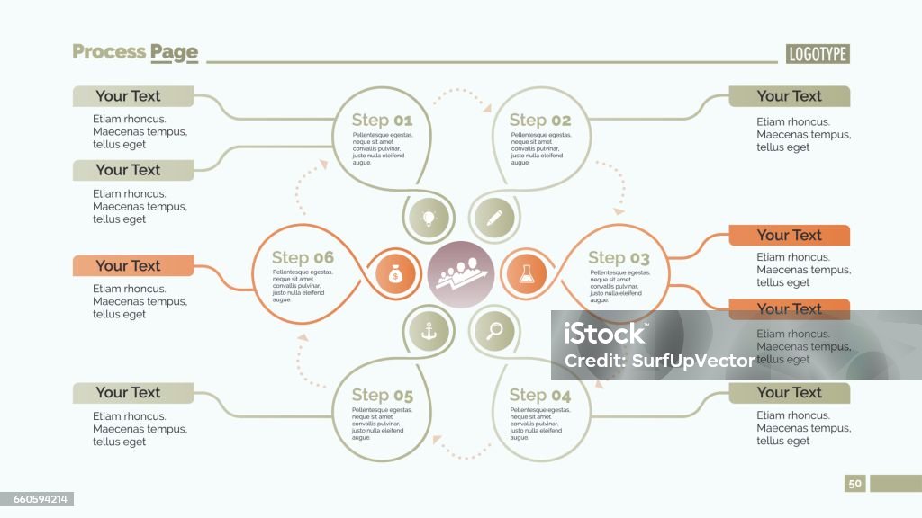 Cycle Topic Creative Cycle Diagram Slide Template Stock Illustration - Download ...