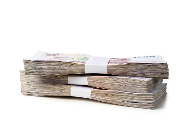 istock Thai money isolated on white background with clipping path 660594912