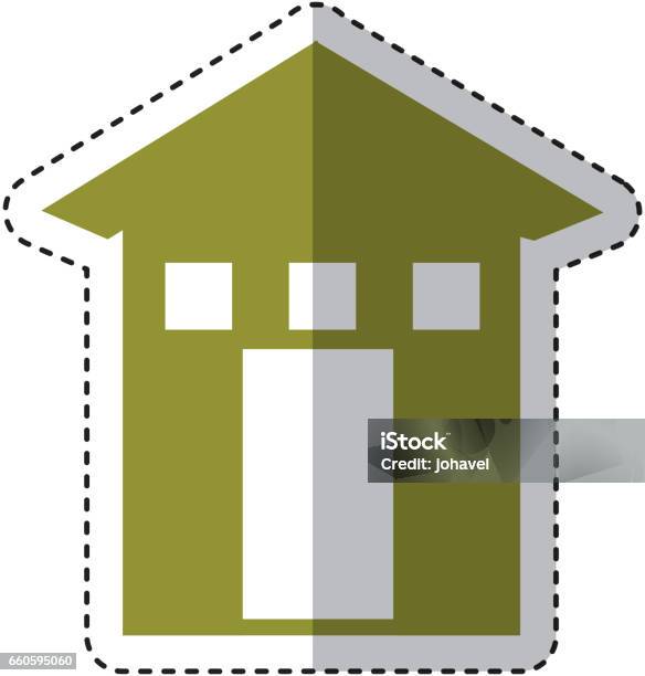 House Exterior Isolated Icon Stock Illustration - Download Image Now - Architecture, Arts Culture and Entertainment, Built Structure