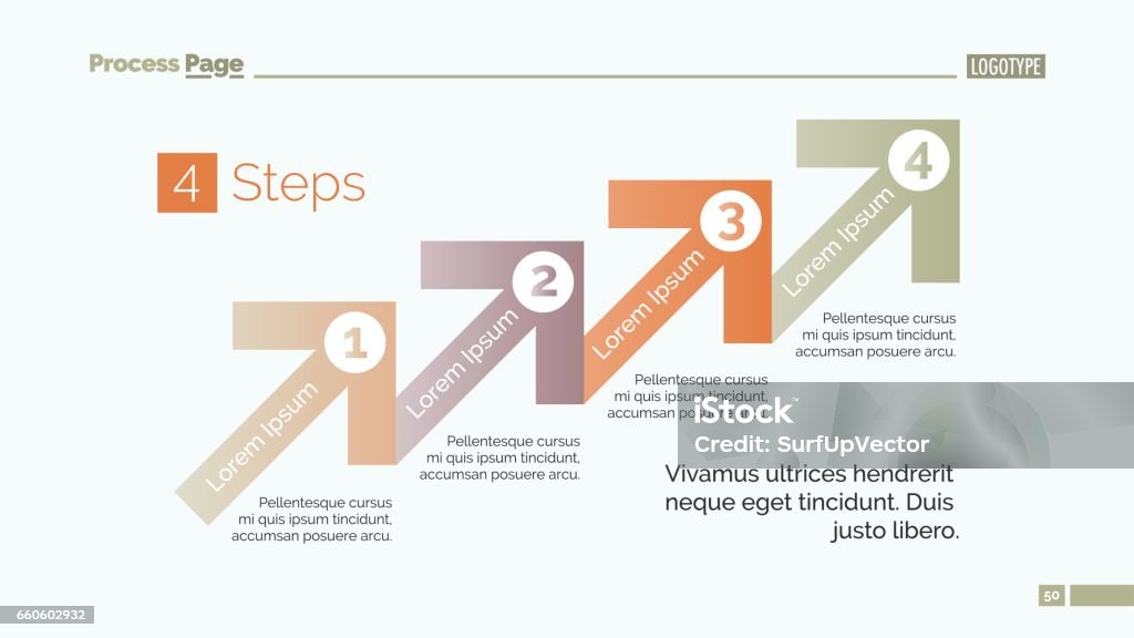 Four Step Process Chart Slide Stock Illustration - Download Image Now ...