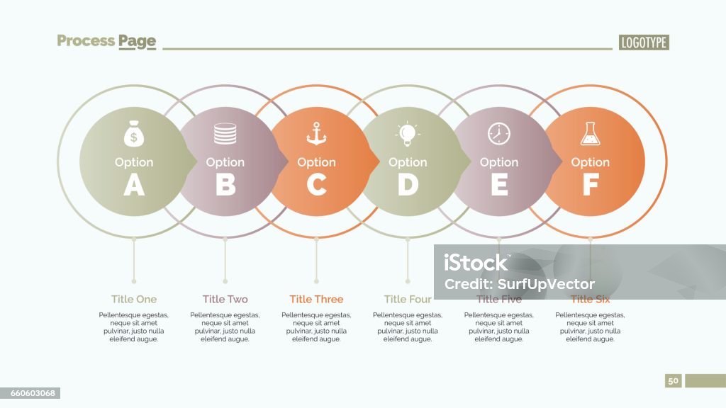 6 Topic Slide Template Six Ideas Slide Template Stock Illustration - Download Image Now ...