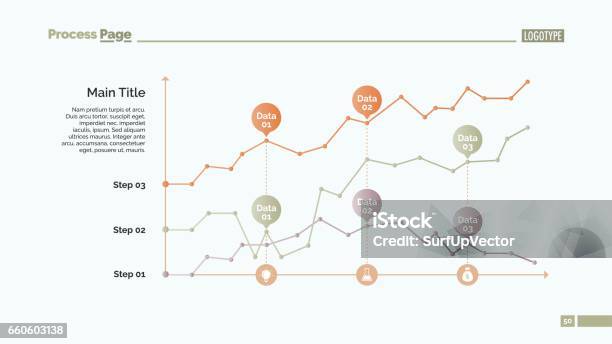 3 Point Average Graph Three Point Charts Slide Template Stock Illustration - Download Image ...