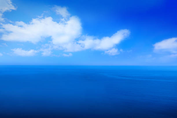 istock natural blue sky with cloud background on summer day 660605954