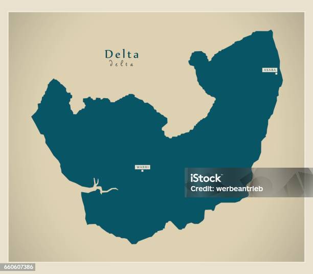 Delta Range Map Modern Map Delta Ng Stock Illustration - Download Image Now ...