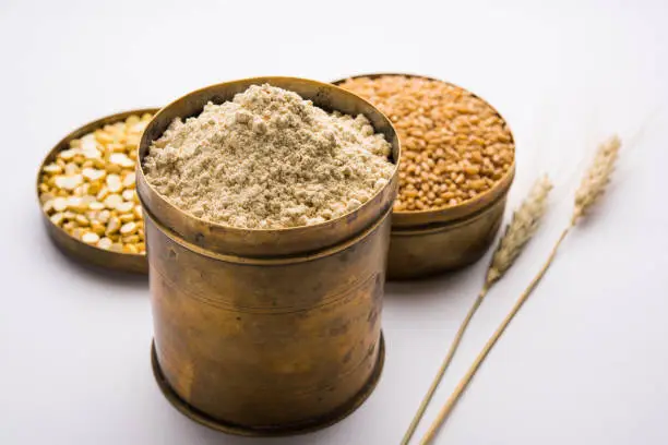 Sattu Atta / Satu Peeth is one of the best natural and nutritionally rich food.It is made from dry roasted and puffed wheat and chana dal, a healthy breakfast drink from maharashtra, india