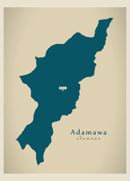 Modern Map Adamawa Ng Stock Download Image Now Modern Map Adamawa Ng 