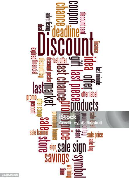 Discounter Channel Word Discount Word Cloud Concept 3 Stock Illustration - Download Image Now ...