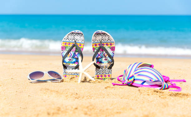 istock Beach accessories. Concept of summer vacations. 660614574