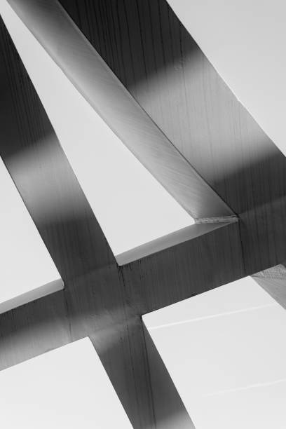 istock Strong steel beams welded together at sharp angles 660617718