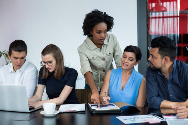 istock Business executives discussing in a meeting 660617862