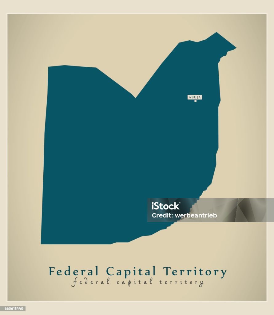 Modern Map Federal Capital Territory Ng Stock Illustration - Download