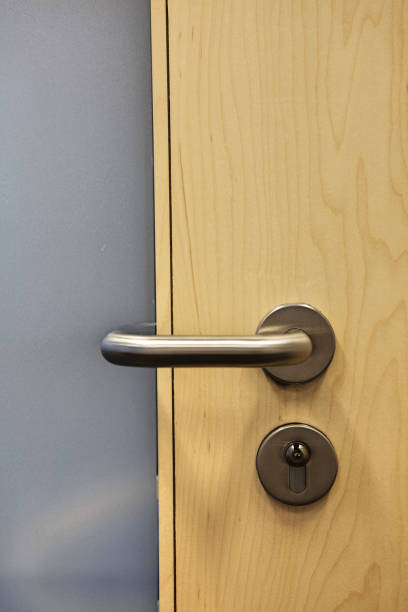 istock Closed door with doorknob 660621700
