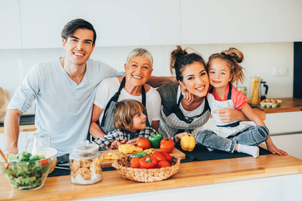 istock Happy family in the kitchen 660621998