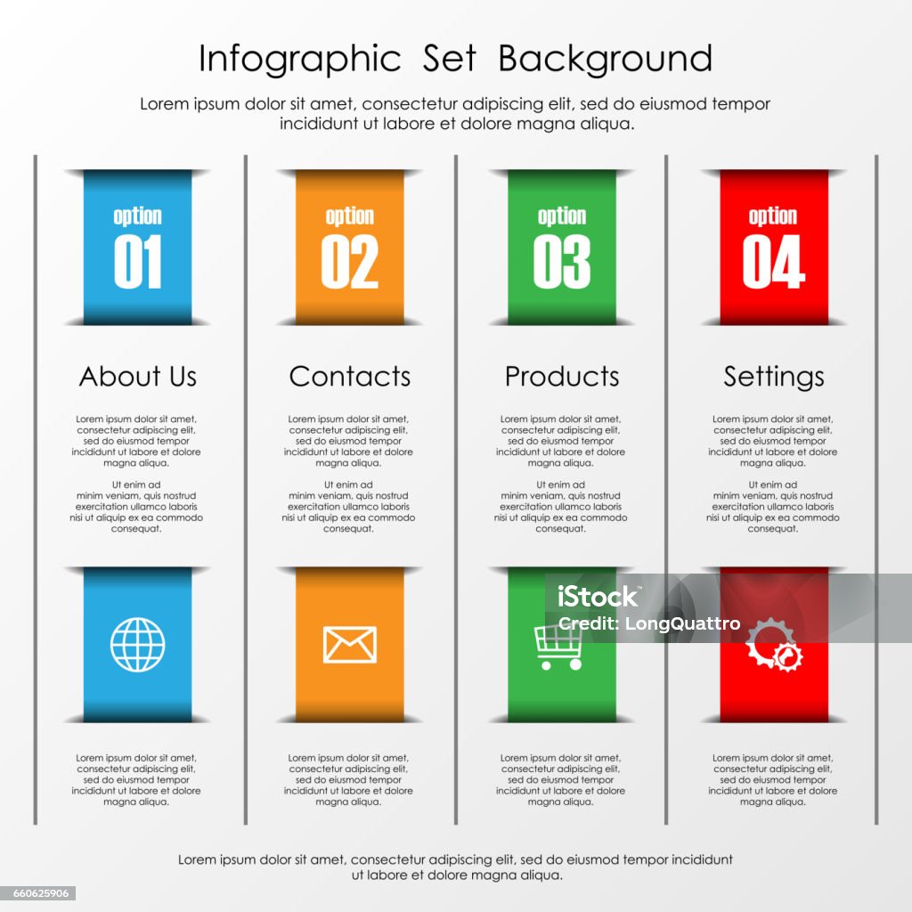 Infographic Text Background Infographic Stripes With Text Stock Illustration - Download Image Now ...