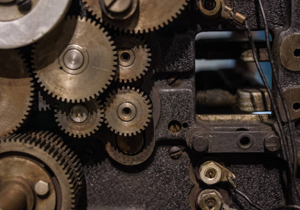istock The gears of a old and vintage machine 660626982