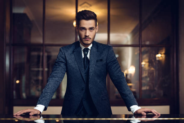 one Portrait of a handsome man rich man stock pictures, royalty-free photos & images