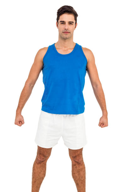 istock Male athlete standing on white background 660633888