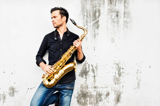 istock Jazzman Musical Artist Playing Saxophone Concept 660648302
