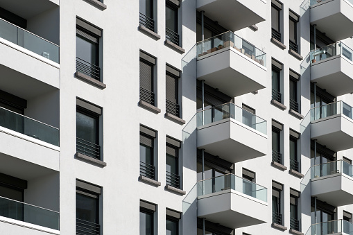 apartment building facade - real estate exterior