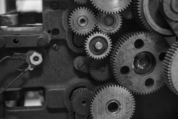 istock The gears of a old and vintage machine 660651278