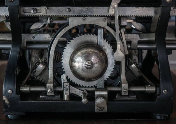 istock The mechanism of a old and vinage machine 660659146