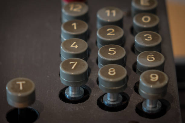istock The old and vintage keyboard of a control panel 660659462