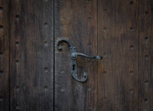 istock The old vintage door handle and keyhole 660662882