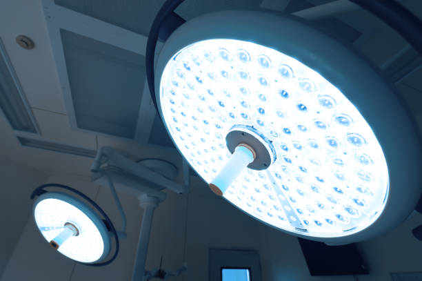 istock Two surgical lamps in operation room 660670752