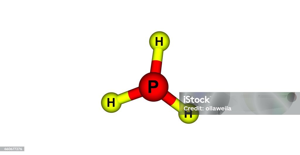Phosphon Phosphine Molecular Structure Isolated On White Stock Illustration ...