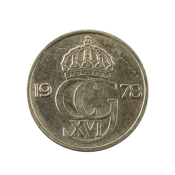 istock 50 swedish oere coin (1978) reverse isolated on white background 660677542