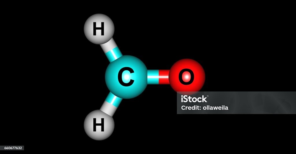 Formaldehyde Simple Structure Formaldehyde Molecular Structure Isolated On Black Stock Illustration ...