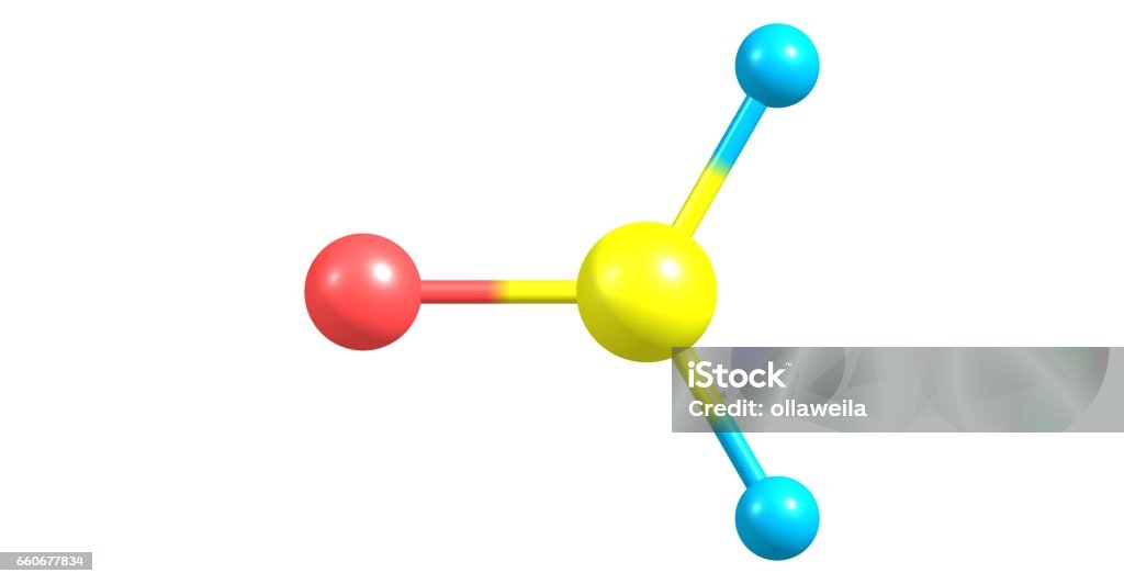 Formaldehyde Composition Formaldehyde Molecular Structure Isolated On White Stock Illustration ...