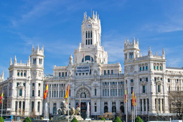 istock The Cybele Palace (Palacio de Cibeles) on Cybele square (Plaza de Cibeles) in Madrid, Spain 660687812
