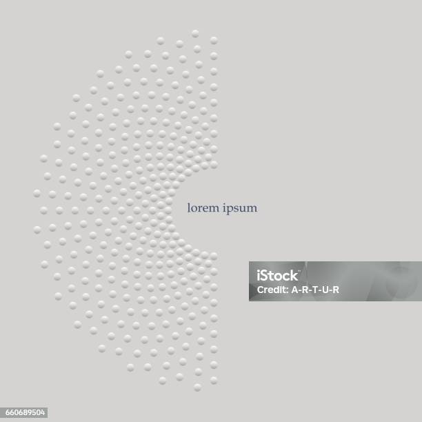 3d Abstract Dotted Half Circle Background Stock Illustration - Download ...