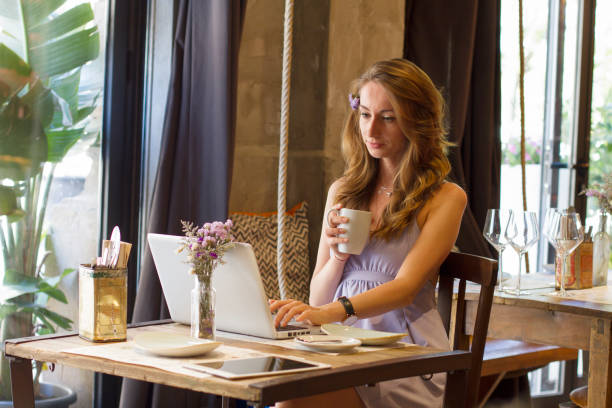 Young woman in the restaurant