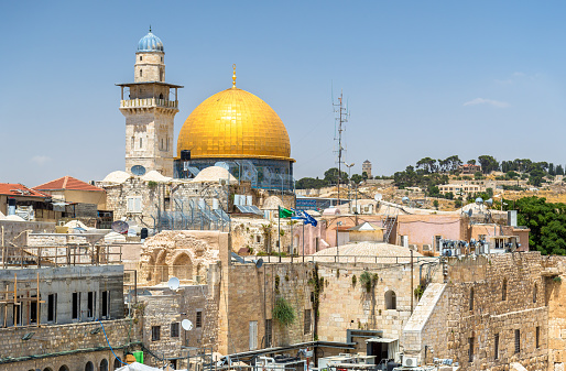 View of the Dome of the Rock in Jerusalem - Israel