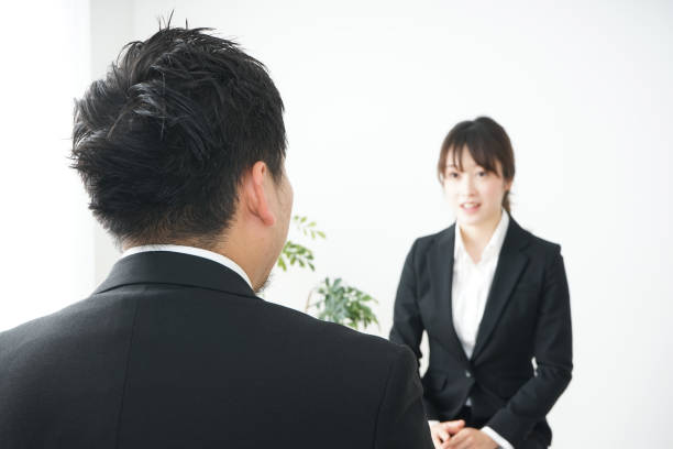 istock Young woman having a job interview 660707216