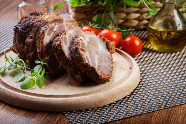 istock Roasted pork neck with spices 660710810