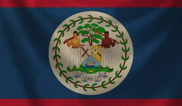 Photo of Flag of Belize.