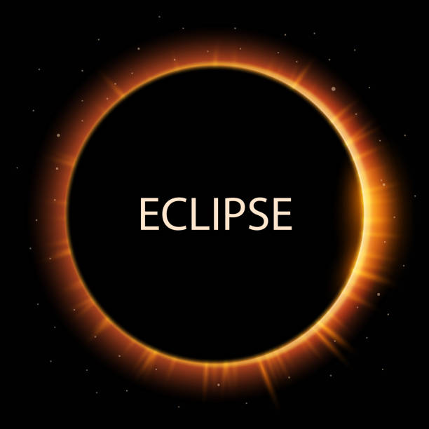 illustrations, cliparts, dessins animés et icônes de éclipse totale du fond de soleil, illustration vectorielle - eclipse