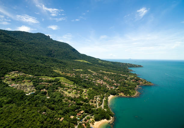 Photo of Aerial View of Praia do Curral (Curral Beach) in Ilhabela, Sao Paulo, Brazil