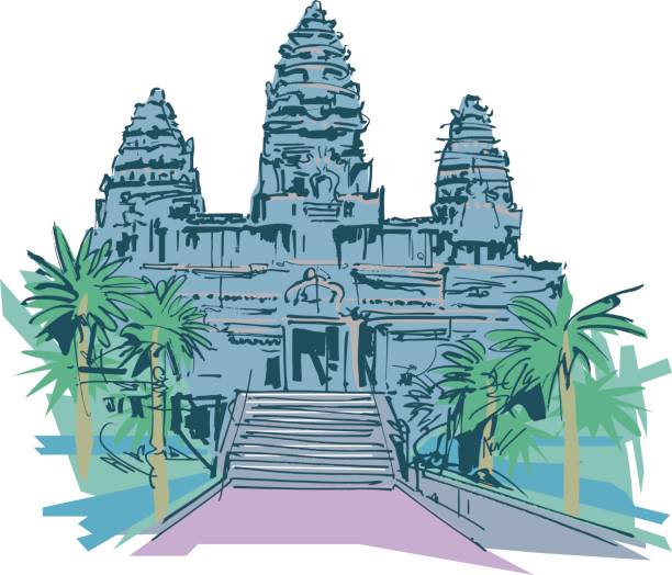 ilustrações de stock, clip art, desenhos animados e ícones de angkor wat - angkor wat