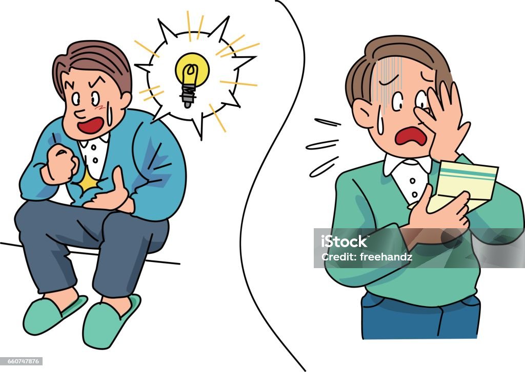 Problem Coming Suffer From The Problem And Come Up With Solutions To Men Stock ...