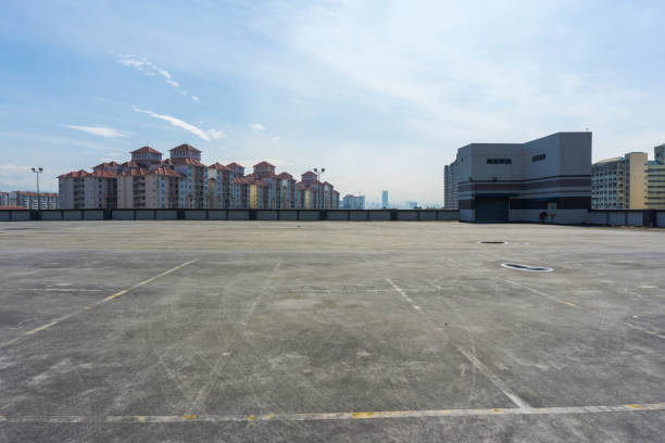 istock Big parking area in Rooftop 660754560