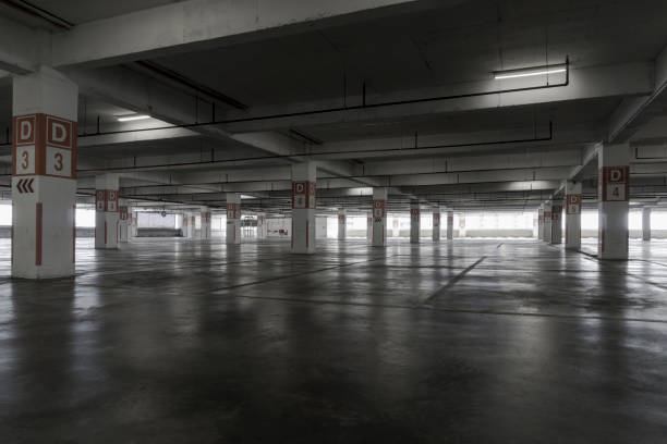 istock Big parking area in basement 660754748